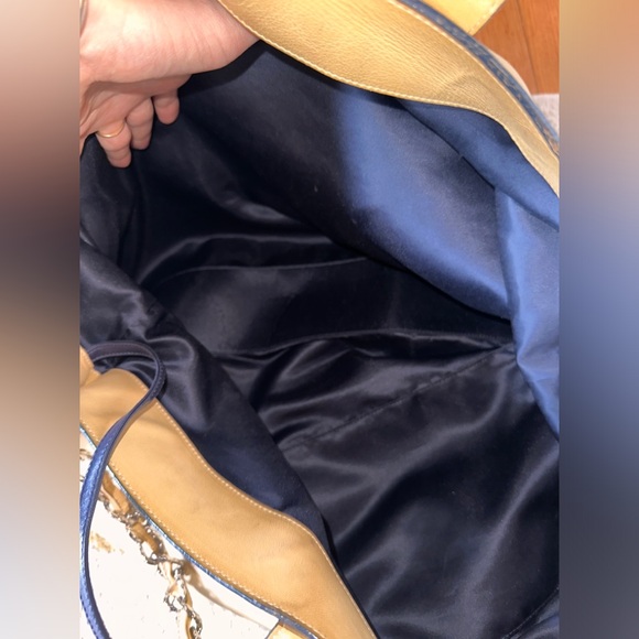 Authentic Chanel XL lambskin soft yellow Tote/Weekender bag - Picture 13 of 16